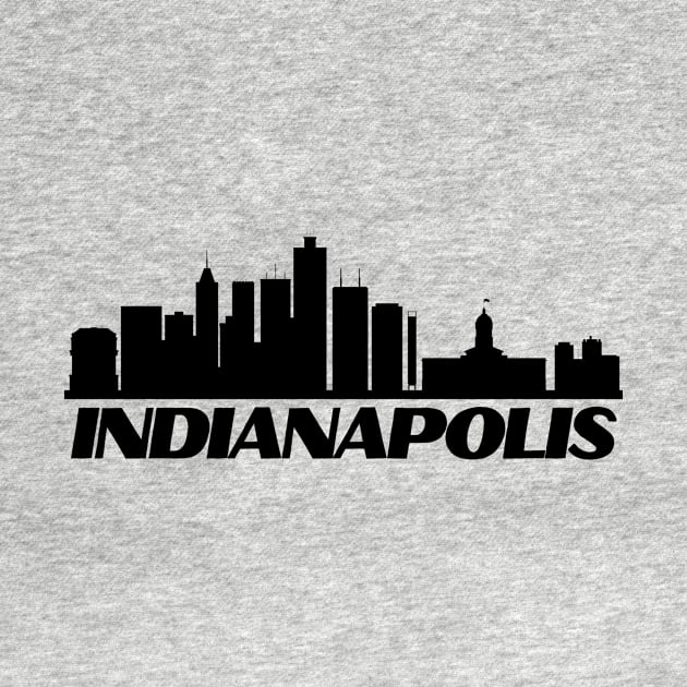 Indianapolis  Skyline white by Shirt Tube